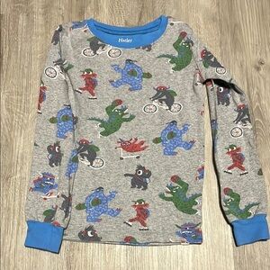 Hatley Kids' Gray Monster Print Shirt